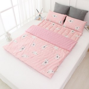 보떼하우스 사계절용 분리형 낮잠이불, 사계절베개솜, 폴라베어 핑크