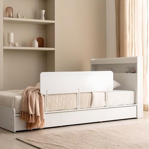 젠티스 국산 어린이 침대안전가드 낙상방지 ( 무지 침대가드 80cm 120cm150cm )컬러/사이즈 선택), A.무지화이트, 120cm