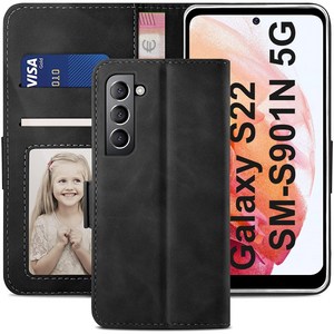 삼성 갤럭시 S22 플러스 울트라 5G 지갑형 카드수납 다이어리 휴대폰리 케이스 S22 plus ultra Leather wallet case 적용+지문인식 보호필름 증정 풀세트