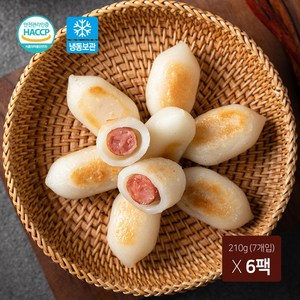 무궁화푸드 소떡 영자소떡 오리지널 210g 떡 비엔나소시지 간편식사대용, 6개