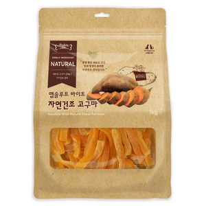 앱솔루트바이트 자연건조 반려견간식, 고구마, 1kg, 1개