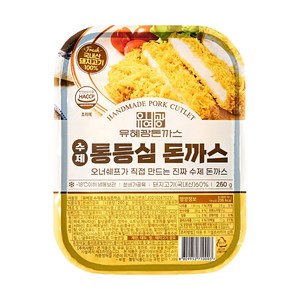 유혜광 수제 통 등심돈까스 10장(총5팩)(소스없음) 치즈폭포돈까스 돈카츠 소스별도구매, 5개, 260g