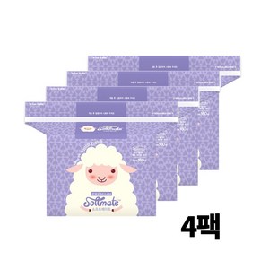 소프트메이트 프리미엄 건티슈 60평량, 160매, 4개