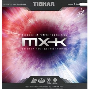 TIBHAR 에볼루션 MX-K 47.5도 탁구러버, 빨강, 1개