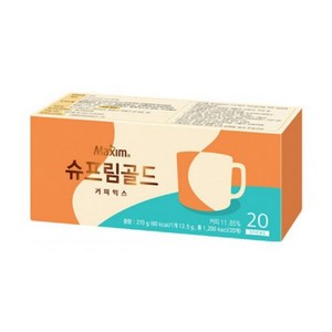 맥심 슈프림 골드 커피믹스, 13.5g, 20개입, 3개