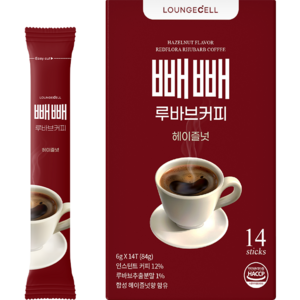 빼빼 루바브 커피 헤이즐넛향 14포, 6g, 14개, 1개