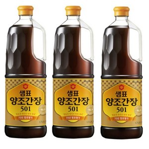 샘표 양조간장 501, 1.7L, 3개