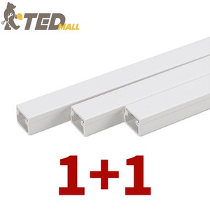 [TED MALL 1+1] 국산 비츠온 전선 몰딩 몰드 쫄대 사각 백색 화이트 2개 1세트, 5호