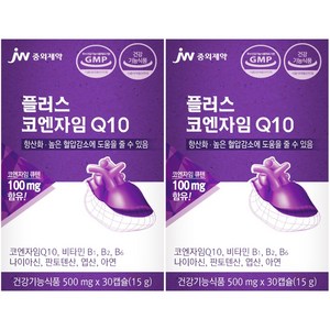 JW중외제약 플러스 코엔자임Q10, 30정, 2개