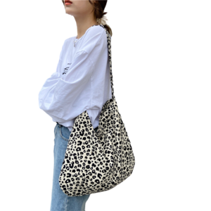 대용량 여성 숄더 캔버스 호피 지브라 에코백 woman's bag 뉴타임즈 R100I210