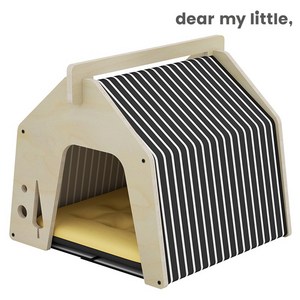 디어마이리틀 강아지집 고양이집 반려동물 우드 하우스 +방석매트