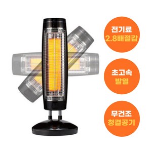 [초고효율] 에이티엘 좌우회전 타워형 카본히터, 1+1총2개