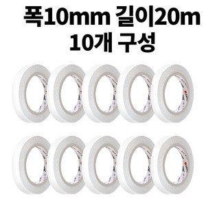 엠파이어 양면테이프 10mm x 20m, 화이트 반투명, 10개