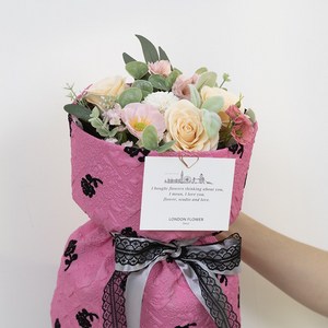 런던꽃다발 고급스러운 생일꽃다발, small+살구