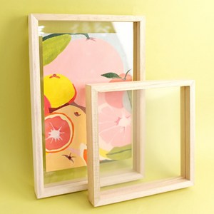 나무액자 아크릴창 아크릴 액자 청첩장 투명 압화 acrylic wood frame, 이중형(2겹), 1개