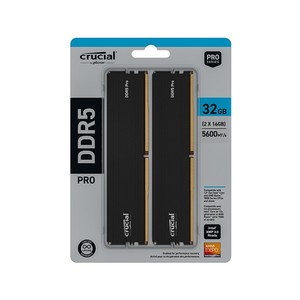 [마이크론] 마이크론 Cucial DDR5 PC5-44800 CL46 PRO 대원씨티에스 [32GB (16GB*2)] (5600), 2개