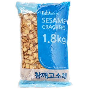 참깨고소해 Box형 3.6kg 대용량과자 업소용 사무실간식 크래커 비스킷 신흥제과 벌크, 2개, 1.8kg