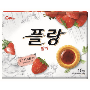 딸기 타르트 쿠키 청우 플랑 160g, 1개