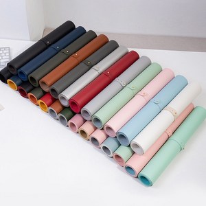 가죽 데스크 매트 책상 패드 테이블 논슬립 와이드 대형 마우스 장패드, 02.옐로우+레드, 02.양면, 1개