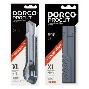 도루코 프로컷 프리미엄 XL701 커터칼 + 커터날 10p, 1세트