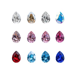 스와로브스키 4320 Pear V컷 물방울 팬시 네일아트 파츠 스톤 재료, 4320 Pear V컷 물방울 (10x7mm), 1개, 로즈