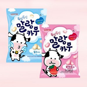 말랑카우 밀크 158g x 2p + 딸기 158g x 2p, 1세트