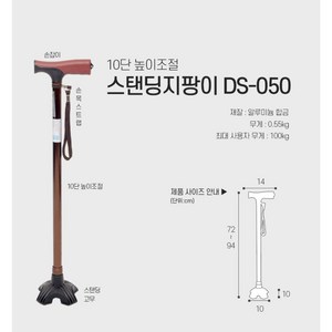 디에스메디텍 스탠딩지팡이 DS-050, 혼합색상, 1개