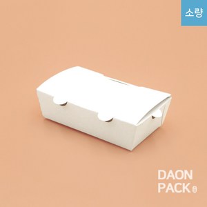 소량) [무지 하늘 도시락 소] 일회용 종이도시락 햄버거 샐러드 포장용기 1box 100개, 1개