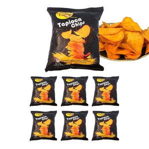타피오카칩 글루텐프리 커리치킨 바베큐맛 맥주과자, 7개, 100g