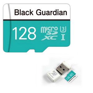 블랙가디언 자동차 블랙박스메모리카드 16G 32G 64G 128G 마이크로SD MLC, 128GB+USB리더기