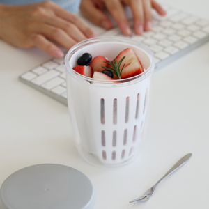 틴피드 과일도시락통 샐러드 도시락통 다이어트 후르츠팟 런치팟, 1개, 화이트