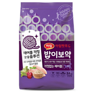 하림펫푸드 전연령 밥이보약 고양이사료, 헤어볼, 3.4kg, 1개