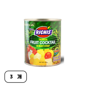 리치스 트로피칼 후르츠 칵테일 원터치, 850g, 3개