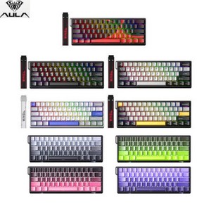 [성의] 독거미 AULA WiN 60/68HE/MAX/PRO 유선 8K 마그네틱 게이밍 키보드 폴링률 스위치 메탈보강판 RGB램프 시즌신상, WiN-68HE표준-블랙, 회목그레이축, WiN-68HE표준-블랙, 회목그레이축
