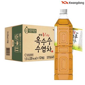 광동 V라인 옥수수 수염차 무라벨, 1.5L, 12개