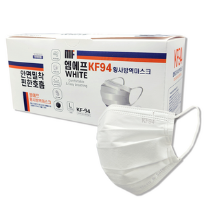 케어플 황사방역마스크 KF94 화이트 대형, 50개입, 1개