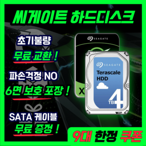 씨게이트 대용량 하드디스크 컴퓨터 CCTV 하드 3.5인치 HDD, 4TB 4테라