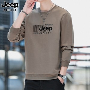 JEEP SPIRIT 지프 스피릿 맨투맨 남성 뉴 디자인 새로운 패션 긴팔티 가을 겨울 남자 캐주얼 긴팔 라운드넥 자수 따뜻한 패션 탑 남자 맨투맨 7028