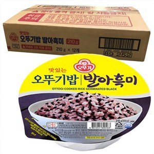 오뚜기 오뚜기밥 발아흑미 즉석잡곡밥, 210g, 24개