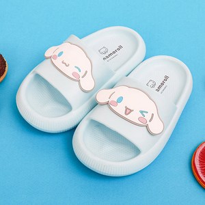 여아용 산리오 EVA 슬리퍼 시나모롤 쿠로미 캐릭터 라이 어린이 아동 신발 Slipper (작게 제작됨)