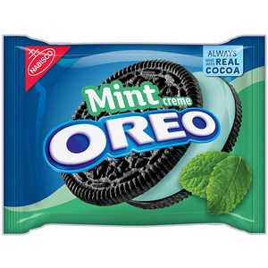 오레오 민트 초코 쿠키 패밀리사이즈 대용량 566g OREO Mint Ceme Chocolate, 1개