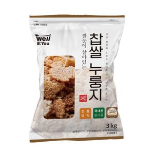 웰리유 쌀눈이 살아있는 국산 찹쌀 현미 누룽지 3kg 5분도 현미, 1개