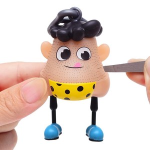 Fidget Toys 털뽑는인형 수염뽑기인형 털뽑기장난감 스트레스해소 가방키링 강박증완화, Polka, 1개