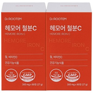 닥터루템 헤모어 철분 빈혈 비헴철 철분제, 90정, 2개