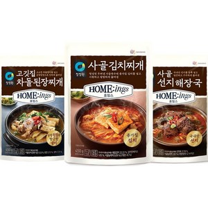 청정원 김치찌개3개+선지해장국3개+차돌된장찌개3개 총9개