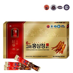 정삼원 6년근 고려 홍삼정골드 스틱, 320g, 1개