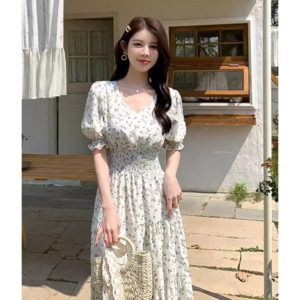 잔꽃무늬원피스 여름 꽃무늬원피스 플라워 쉬폰 차르르