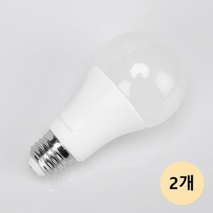 LONG 전구 LED 12W 주백색(아이보리색빛 4000K) e26, 2개