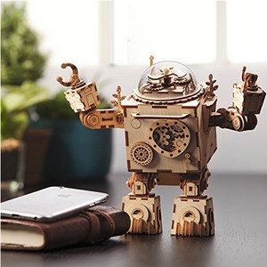 로보타임 오르골 DIY STEAMPUNK MUSIC BOX, 우드컬러, 오르페우스(AM601), 1개