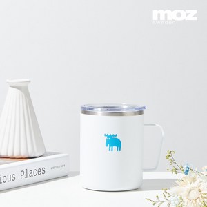 MOZ 스웨덴 316 스텐 진공 머그컵 스텐머그컵 보온머그컵 보온컵, 퓨어화이트, 360ml, 1개